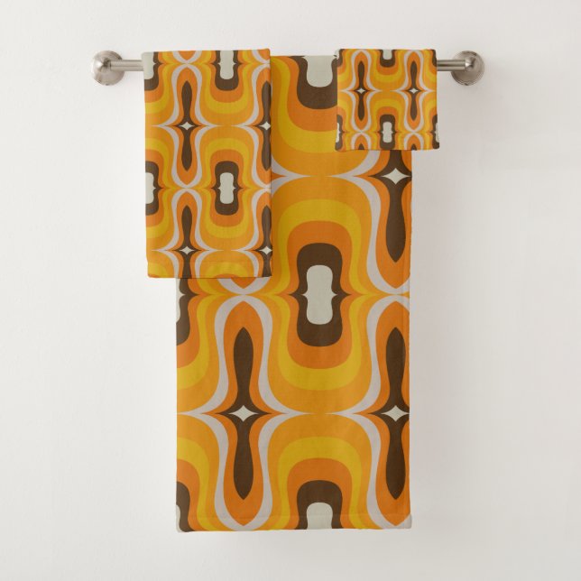 Super estilo mod 60s 70s Conjunto de toalhas (Insitu)