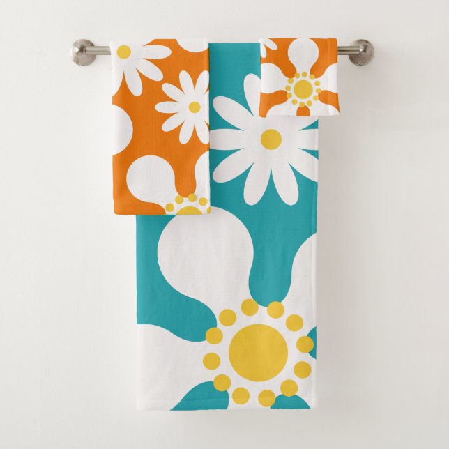 Super estilo mod 60s 70s Conjunto de toalhas (Insitu)
