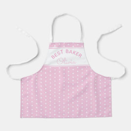 Super Fofa Cabeça de Padeiro Rosa Bolinhas Menina
