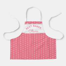 Super Fofa Cabeça de Padeiro Rosa Bolinhas Menina