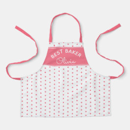 Super Fofo Melhor Confeiteiro Rosa Bolinhas Menina