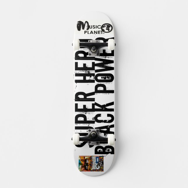 SUPER HERO PODER NEGRO Skateboard (Frente)