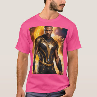 super-herói com o poder da camiseta do homem do te