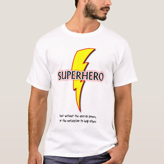 Super-herói do humor das camisetas engraçadas do (Frente)