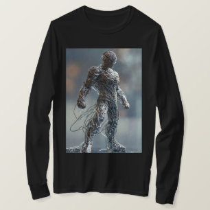 Super-herói Wireframe: Design de Camisa T-Estilo A