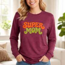 SUPER MÃE Tipografia Divertida e Groovy Retrô