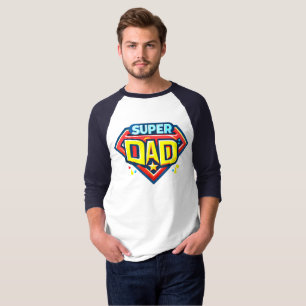 Super Pai - A Camiseta T Raglan Hero mais recente