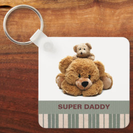Super Pai. Teddy Bears Gift Chaveiros