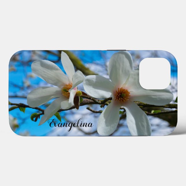 Super Primavera Magnolia Blossom Nome Personalizad (Verso (horizontal))