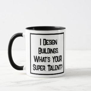 Super Talento de Arquiteto. Caneca de Café com Dua
