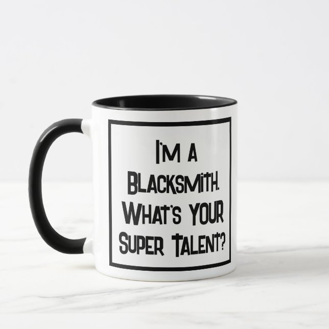 Super Talento de Ferreiro. Caneca de Café de Duas  (Esquerda)