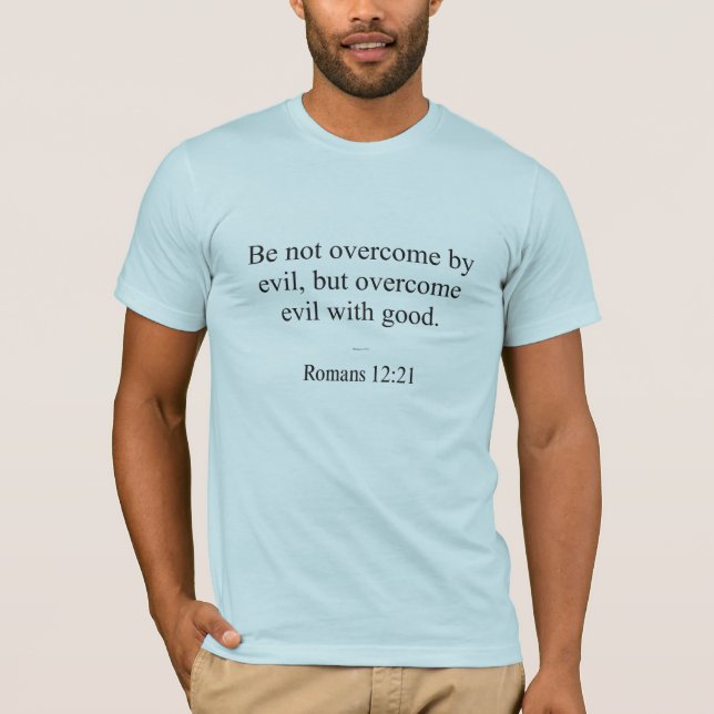 Superar o Mal™ Camiseta Masculina LDS, Cores, Esti (Frente)