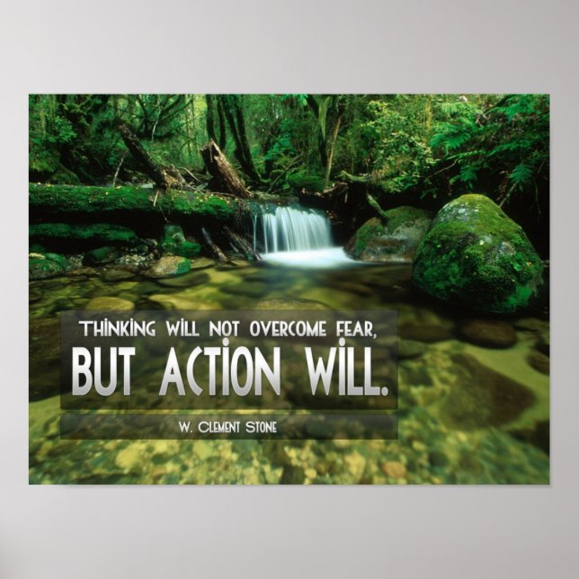 Superar o Medo do Poster Inspiracional (Frente)