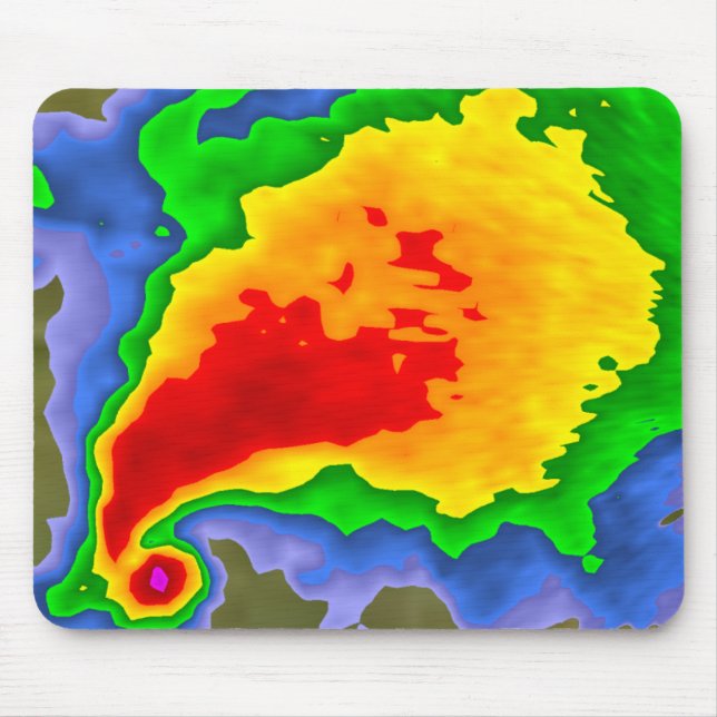 Supercélula em Radar Mousepad para o Meteorologist (Frente)