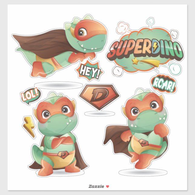 SuperDinos Adesivo (Folha)