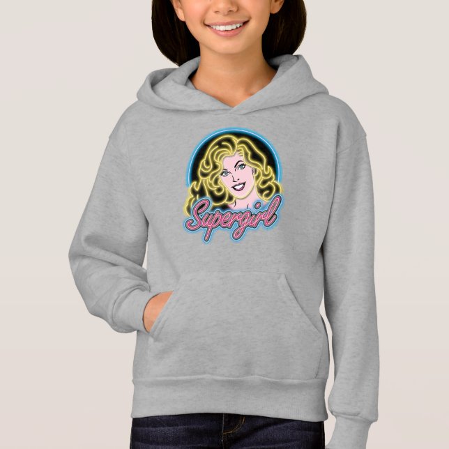 Supergirl Retro Neon Lights Graphic (Frente)