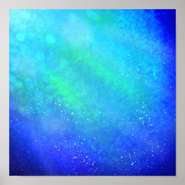 Supernova Azul - Impressão de Arte Digital Vibrant (Frente)