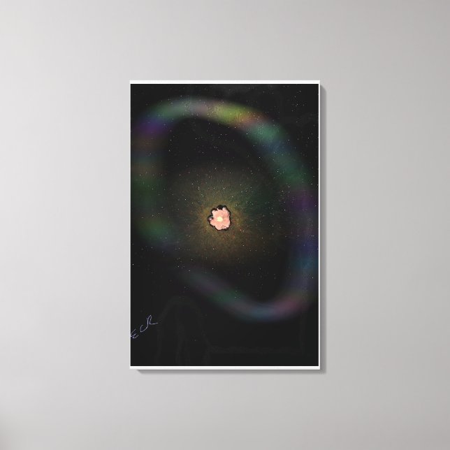 Supernova em Colapso, Impressão em Tela de Casca e (Frente)