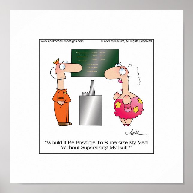 SUPERSIZE ME Poster por April McCallum (Frente)