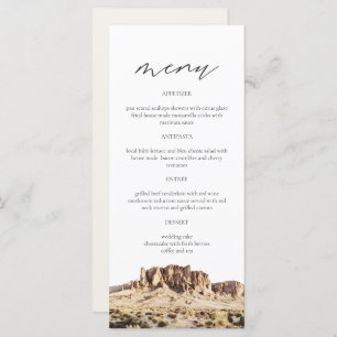 SUPERSTITION MOUNTAIN Watercolor Menu Card (Cartão