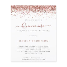 Suplente Rosa Dourada do Orçamento Quinceañera Con