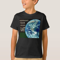 Suportar a camiseta das suas crianças do planeta l