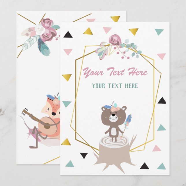 Suportar qualquer convite de evento (Frente/Verso)