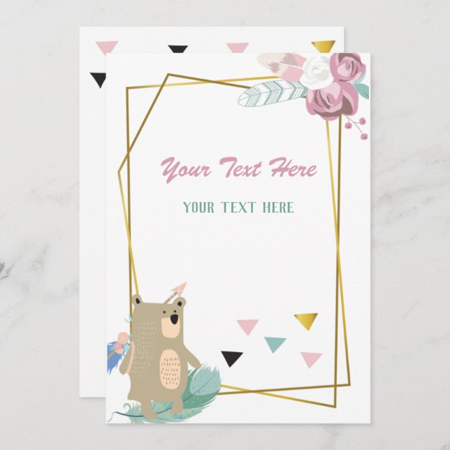 Suportar qualquer convite de evento (Frente/Verso)