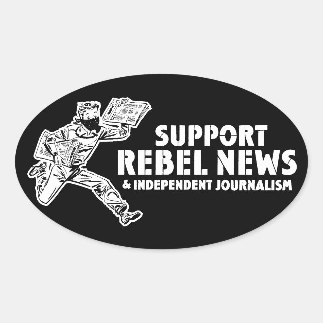Suporte a adesivos Rebel News (Frente)