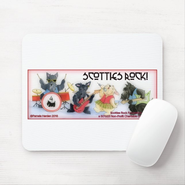 Suporte a Fundação Scotties Rock mouse pad (Com mouse)
