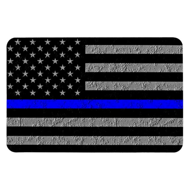 SUPORTE À LINHA AZUL FINA ÍMÃ DE POLÍCIA (Horizontal)
