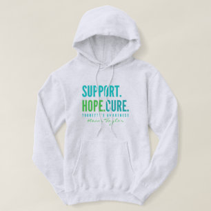 suporte a tourette Nome personalizado Pullover Hoo