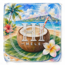 Suporte ao lenço havaiano HIMELE Coconut 