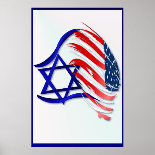 Suporte com os grandes posters de Israel