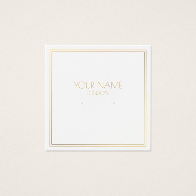 Suporte de brincos com efeito dourado (Frente)