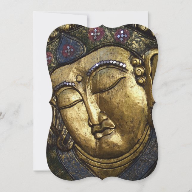 Suporte de Convite Inspiracional Buda do ouro (Frente)