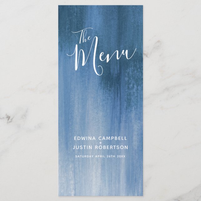 Suporte de menu de casamento artístico moderno cin (Frente)