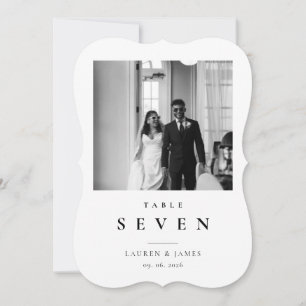 Suporte de Número de Mesa com Foto de Casamento Cl