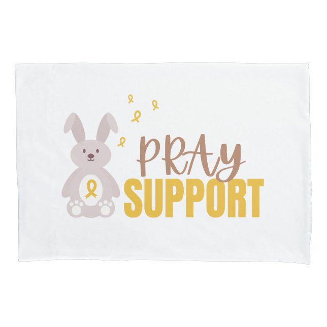 suporte de oração de cancer infantil Pillowcase (Frente)