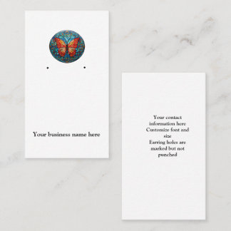 Suporte do cartão de brasão da borboleta de vidro 