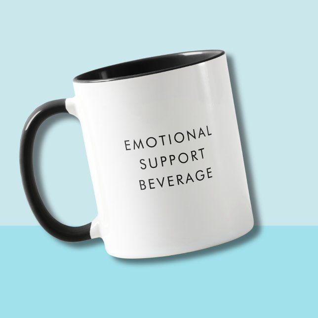 Suporte emocional Bebe caneca de café engraçada (Criador carregado)