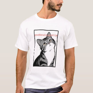 Suporte Emocional Gráfico de Gato T - Camisa