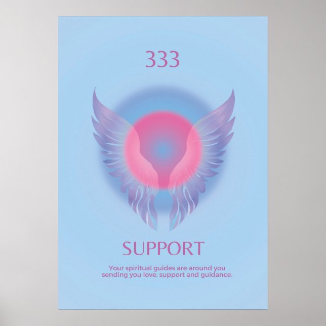Suporte para Angel Number Aura Poster 333 (Frente)