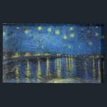 Suporte Para Cartão De Mesa Vincent van Gogh - Noite Estrelada sobre o Ródano<br><div class="desc">Noite de Starry sobre o Rhone/Nuit etoilee sur le Rhone - Vincent van Gogh,  Oil on Canvas,  1888,  Arles</div>