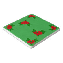 Suporte para Poinsettia Verde e Vermelha