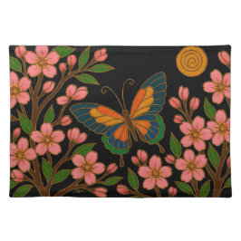 Suporte Para Prato Borboleta Flor de Cerejeira Lua