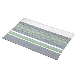 Suporte Para Prato Cinzas E Azuis Com Destaque Verde