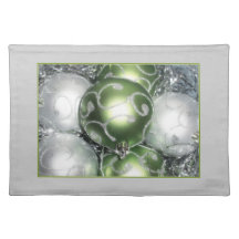 Placemat 'Green and Silver Sparkle'