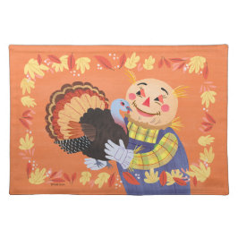 Suporte Para Prato Queda do espantalho do outono e da Turquia