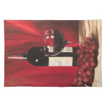 Vinho tinto e uvas